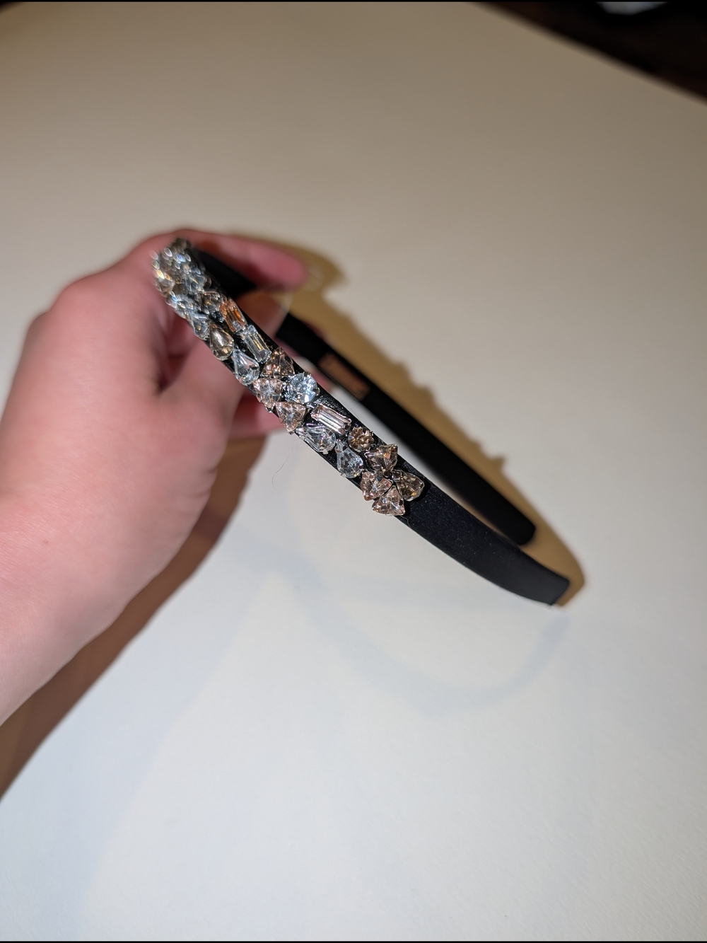 Black Crystal Embellished Headband